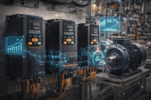 Industrial AC drives and motor setup