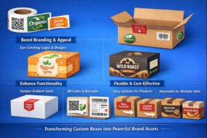 How Smart Sticker And Label Design Elevates Custom Box Packaging