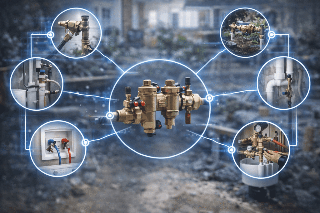 Residential backflow preventer installations