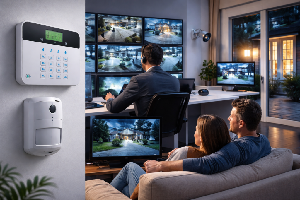 Home alarm monitoring system