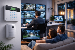 Home alarm monitoring system